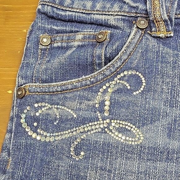 Pink-latte Jeans Bling Denim Shorts Size M - Picture 6 of 7